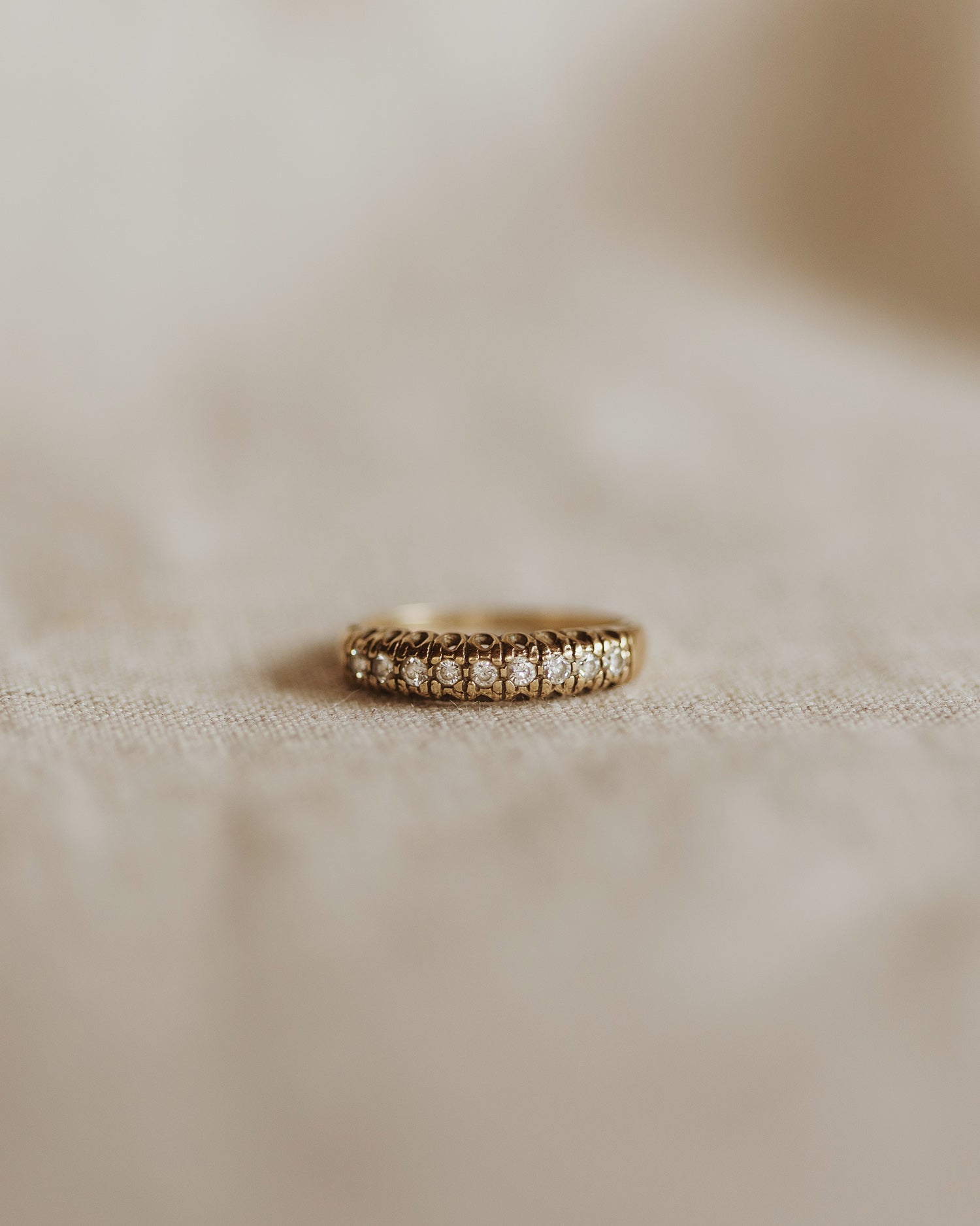 Image of Dolores 9ct Gold Half Eternity Ring