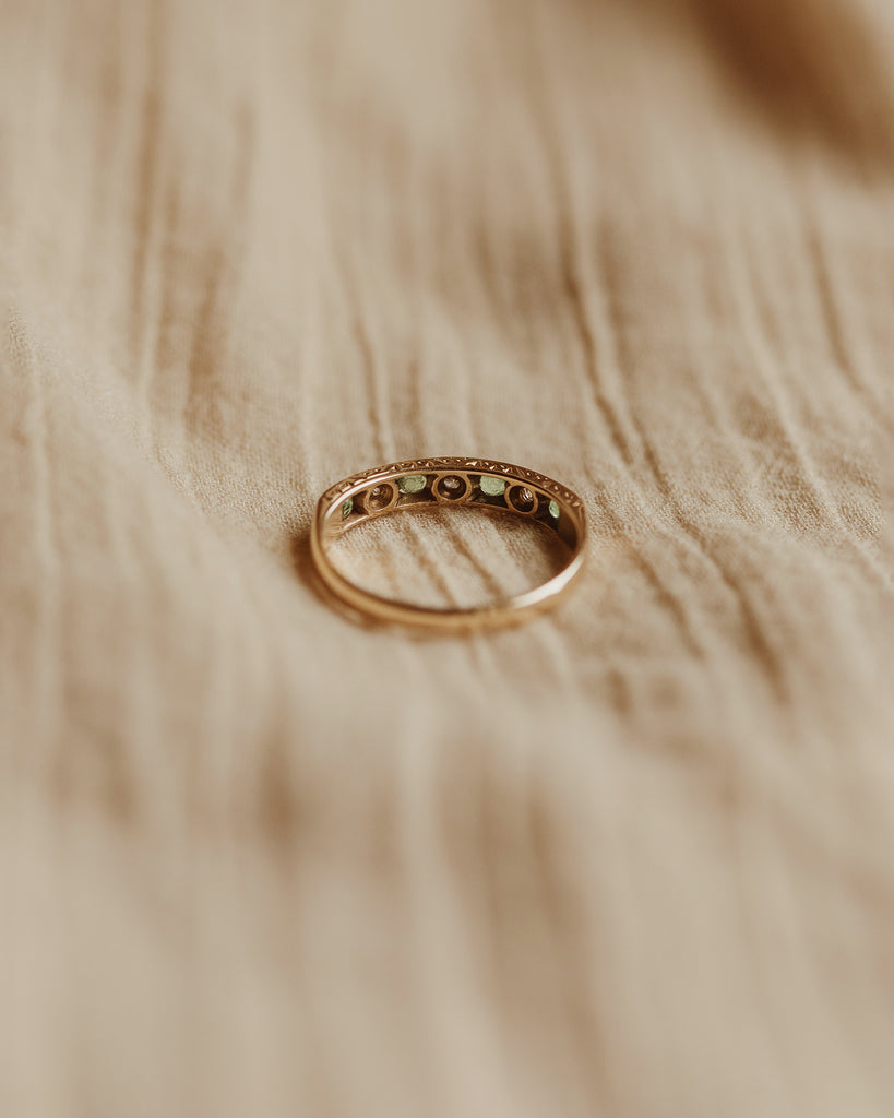 Clarice 9ct Gold Emerald & Diamond Ring