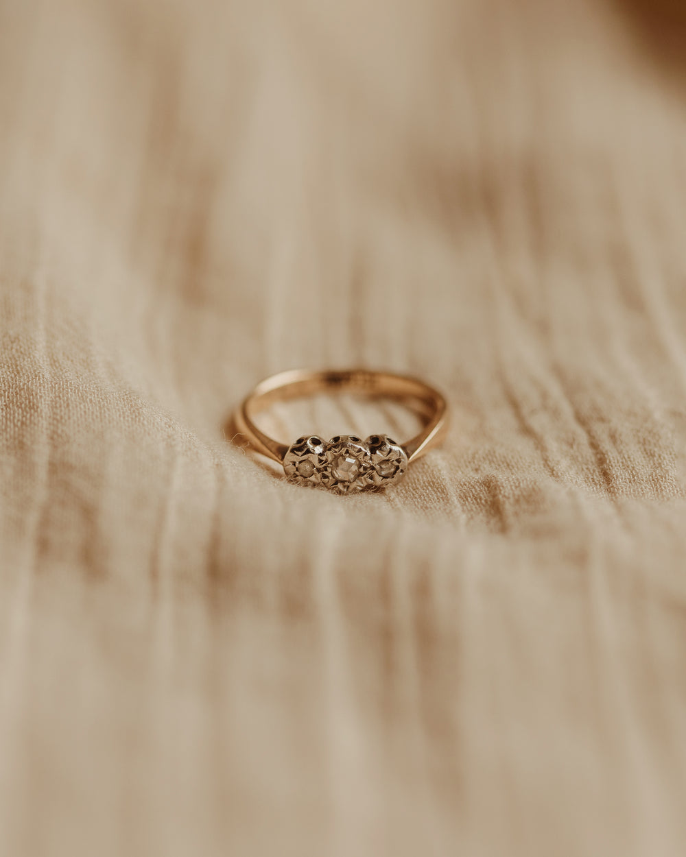 Guinevere 9ct Gold Diamond Trilogy Ring