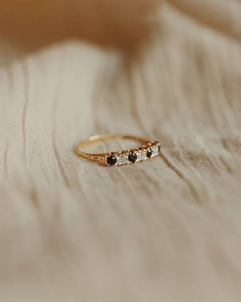 Lillian 9ct Gold Sapphire & Diamond Ring