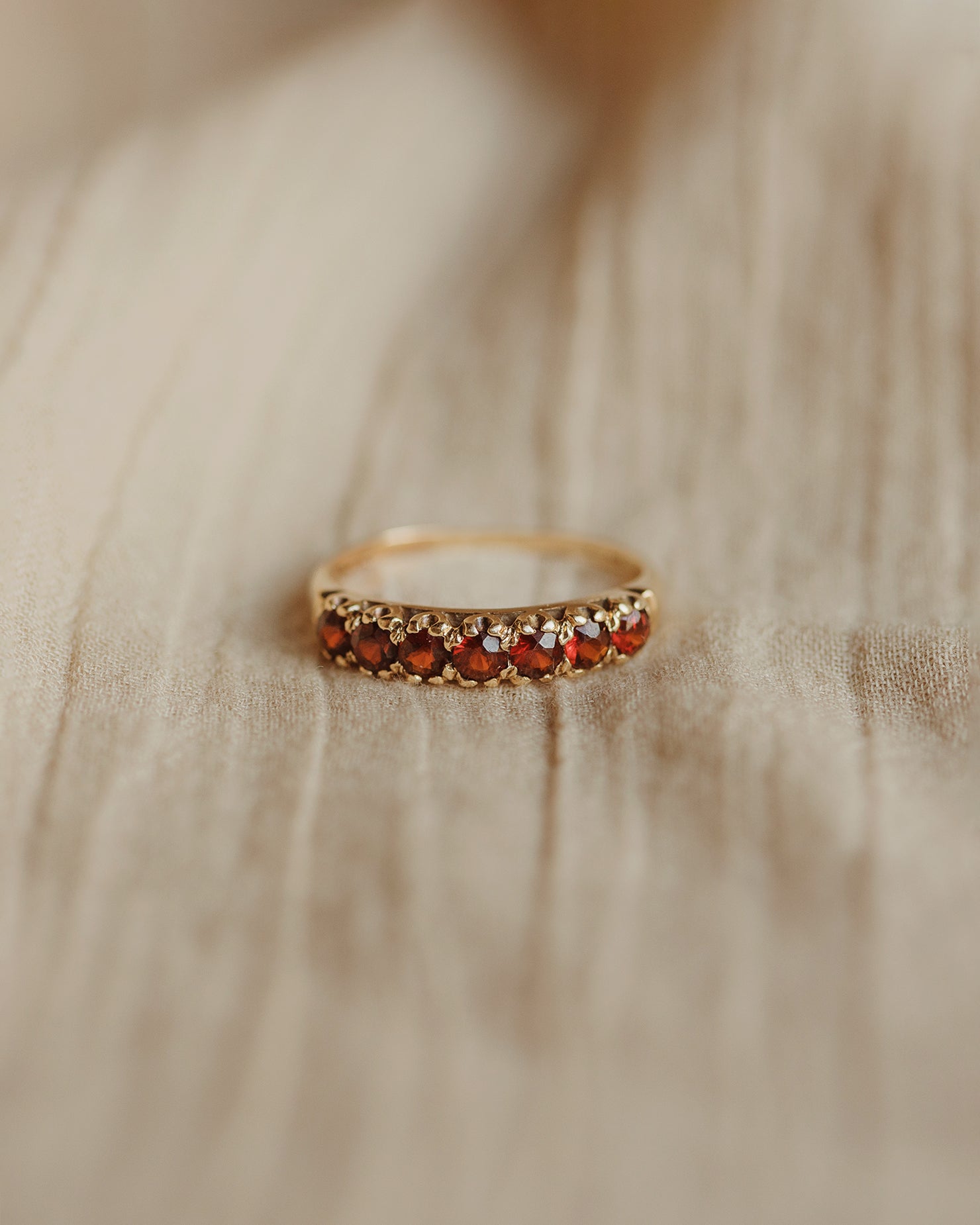 Image of Francine 9ct Gold Garnet Ring
