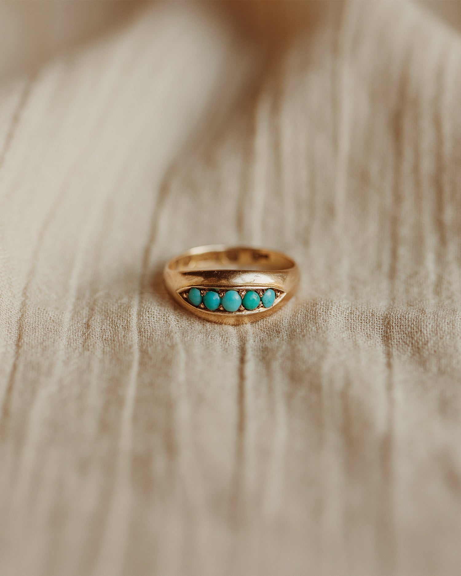 Ethel 1939 15ct Gold Turquoise Ring