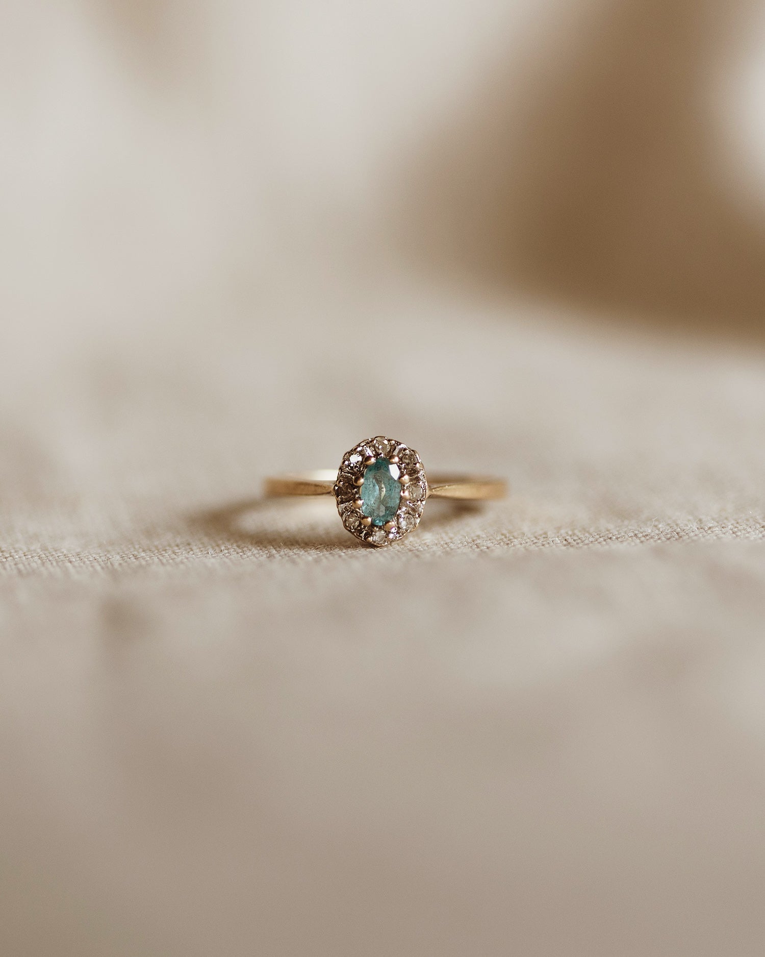 Image of Ossie 9ct Gold Blue Topaz Ring