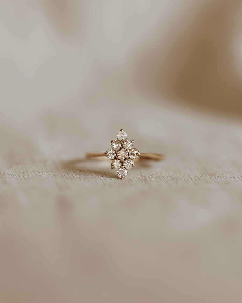 Chloe 9ct Gold Cluster Ring