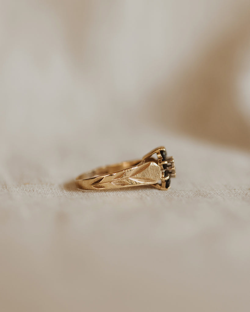 Gladys 9ct Gold Sapphire & Diamond Ring