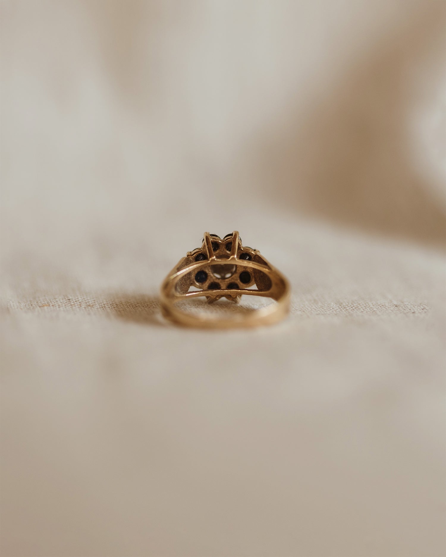 Gladys 9ct Gold Sapphire & Diamond Ring