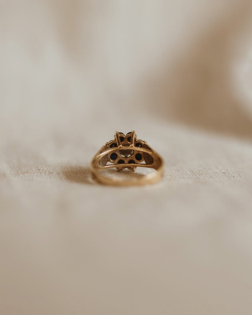 Gladys 9ct Gold Sapphire & Diamond Ring
