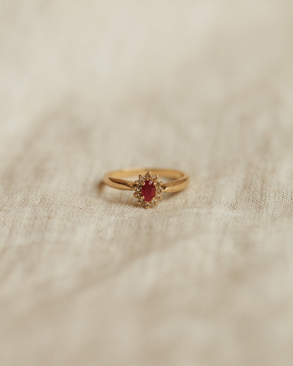 Ophelia 9ct Gold Ruby & Diamond Ring