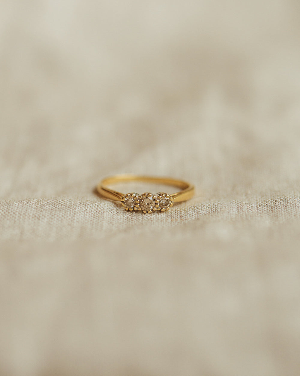 Juniper 18ct Gold Diamond Trilogy Ring