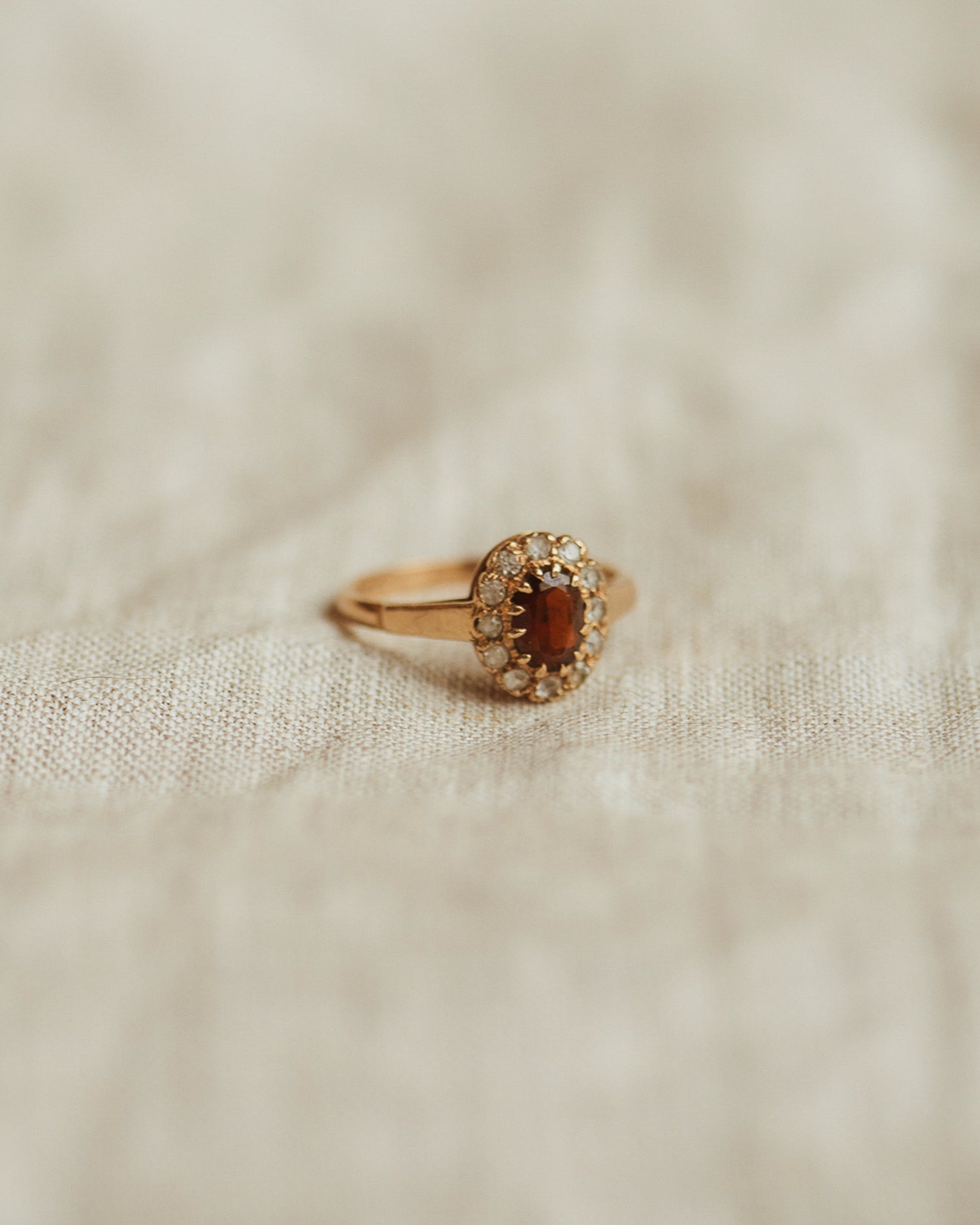 Jacinda 1965 9ct Gold Garnet Cluster Ring