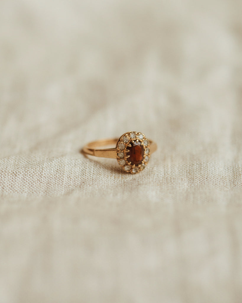 Jacinda 1965 9ct Gold Garnet Cluster Ring