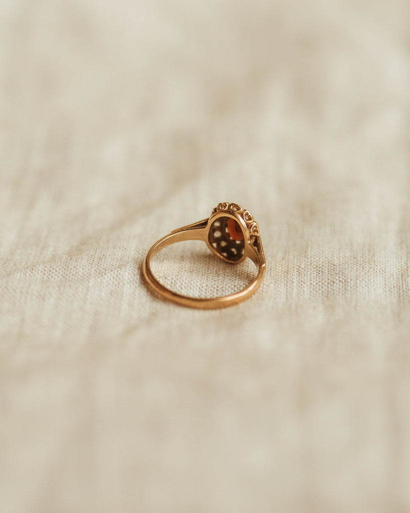 Jacinda 1965 9ct Gold Garnet Cluster Ring