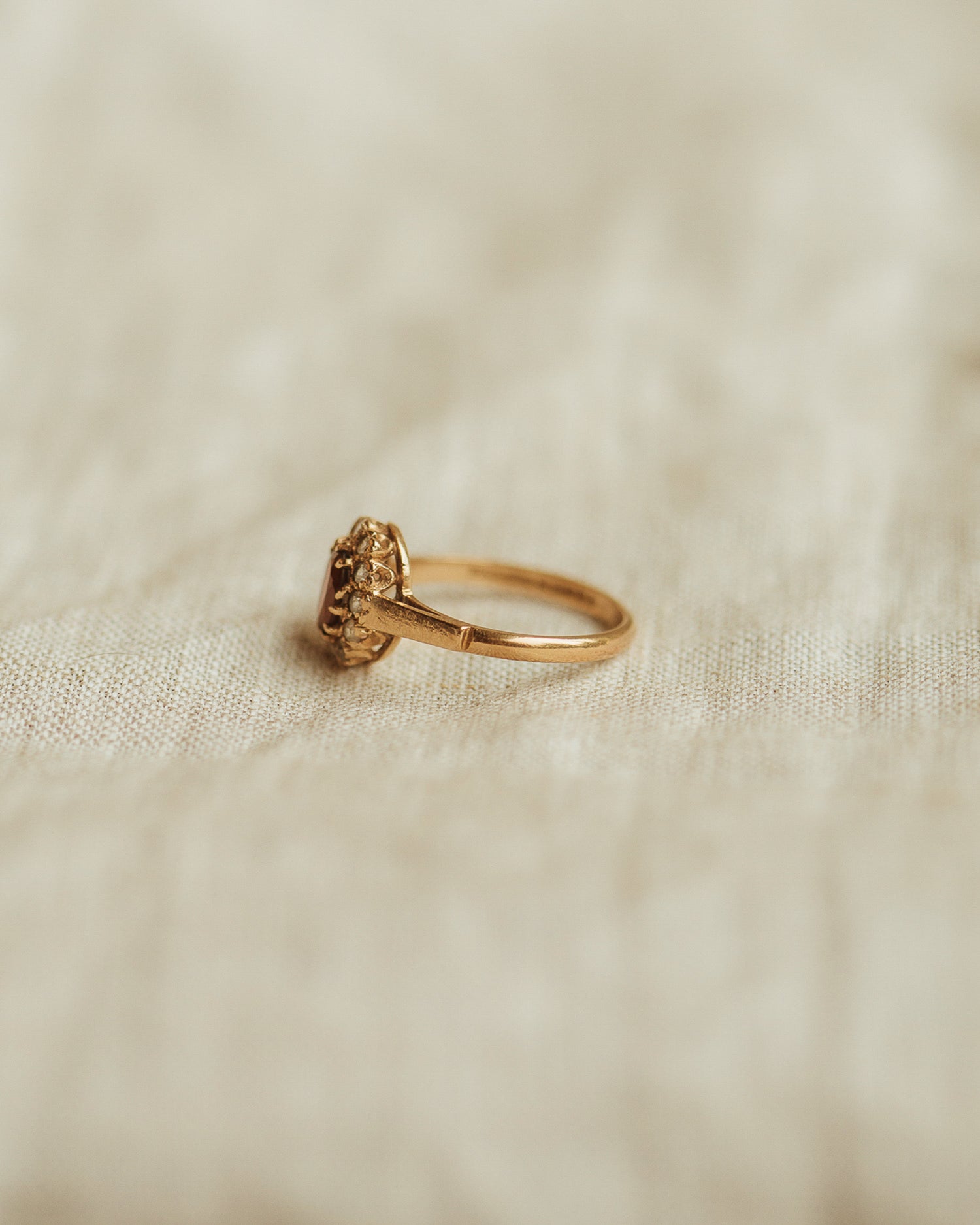 Jacinda 1965 9ct Gold Garnet Cluster Ring