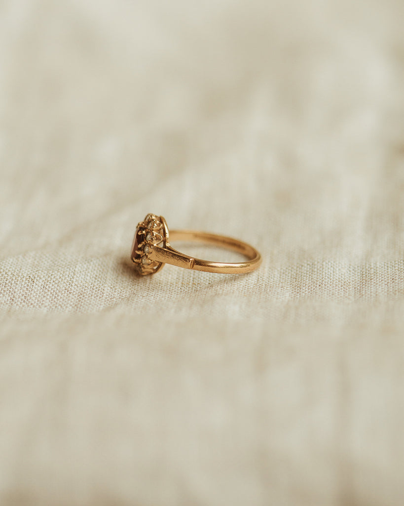 Jacinda 1965 9ct Gold Garnet Cluster Ring