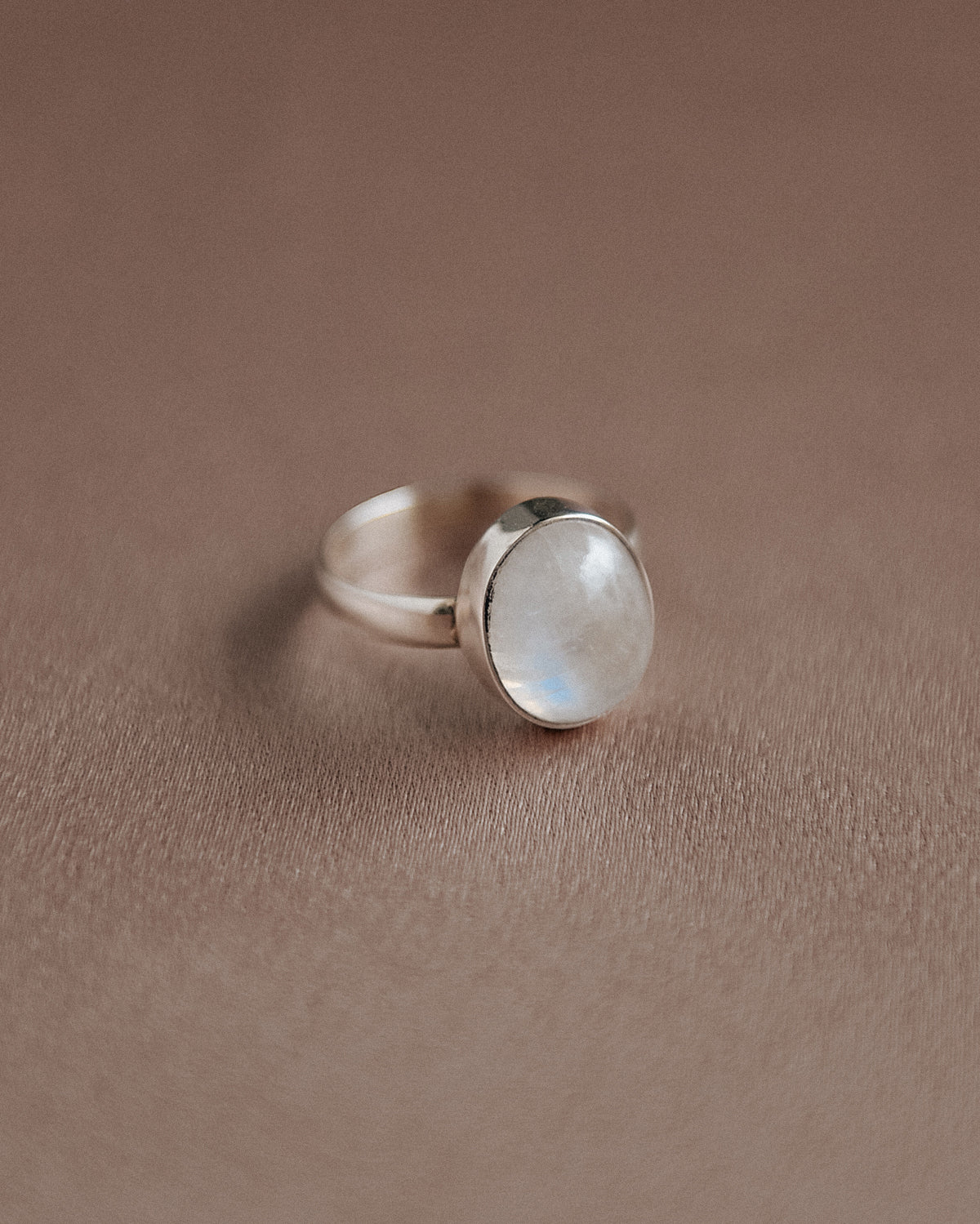 Ebba Sterling Silver Gemstone Ring - Moonstone