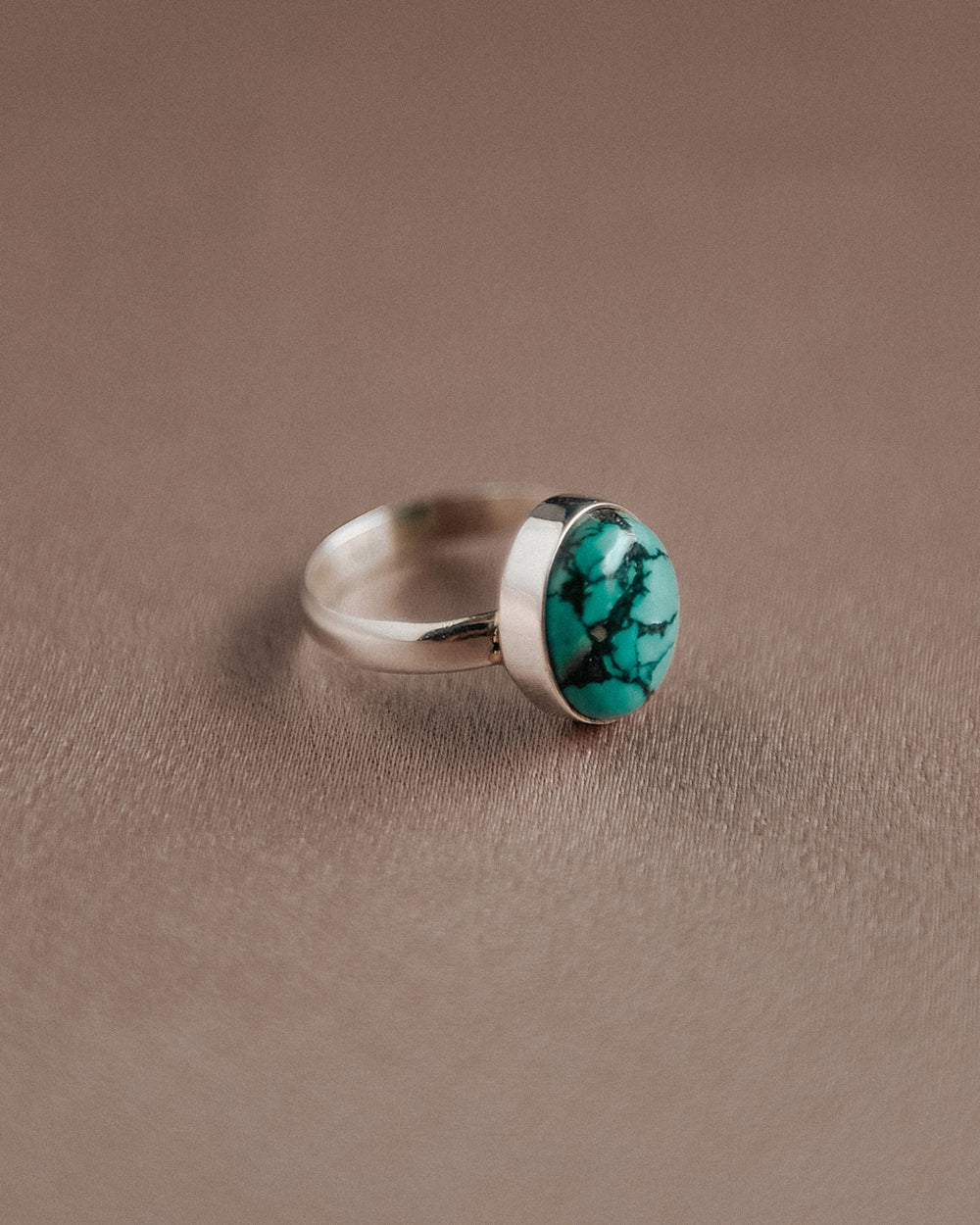 Ebba Sterling Silver Gemstone Ring - Turquoise