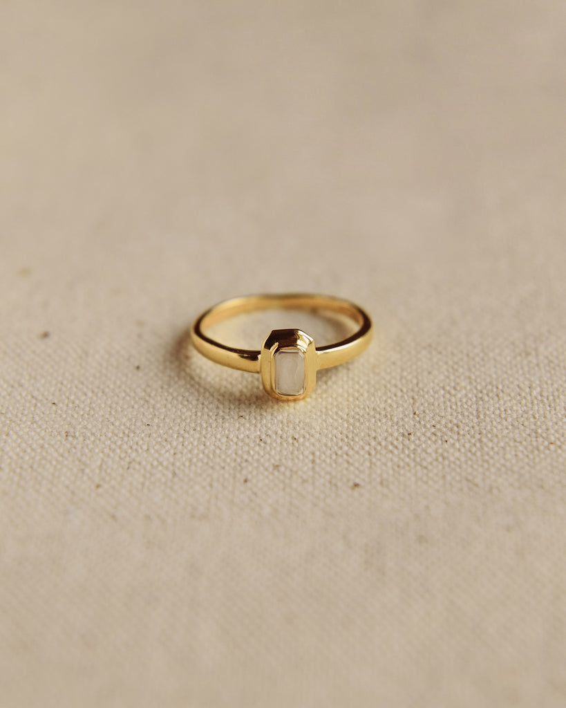 Frances Gold Vermeil Birthstone Ring - April