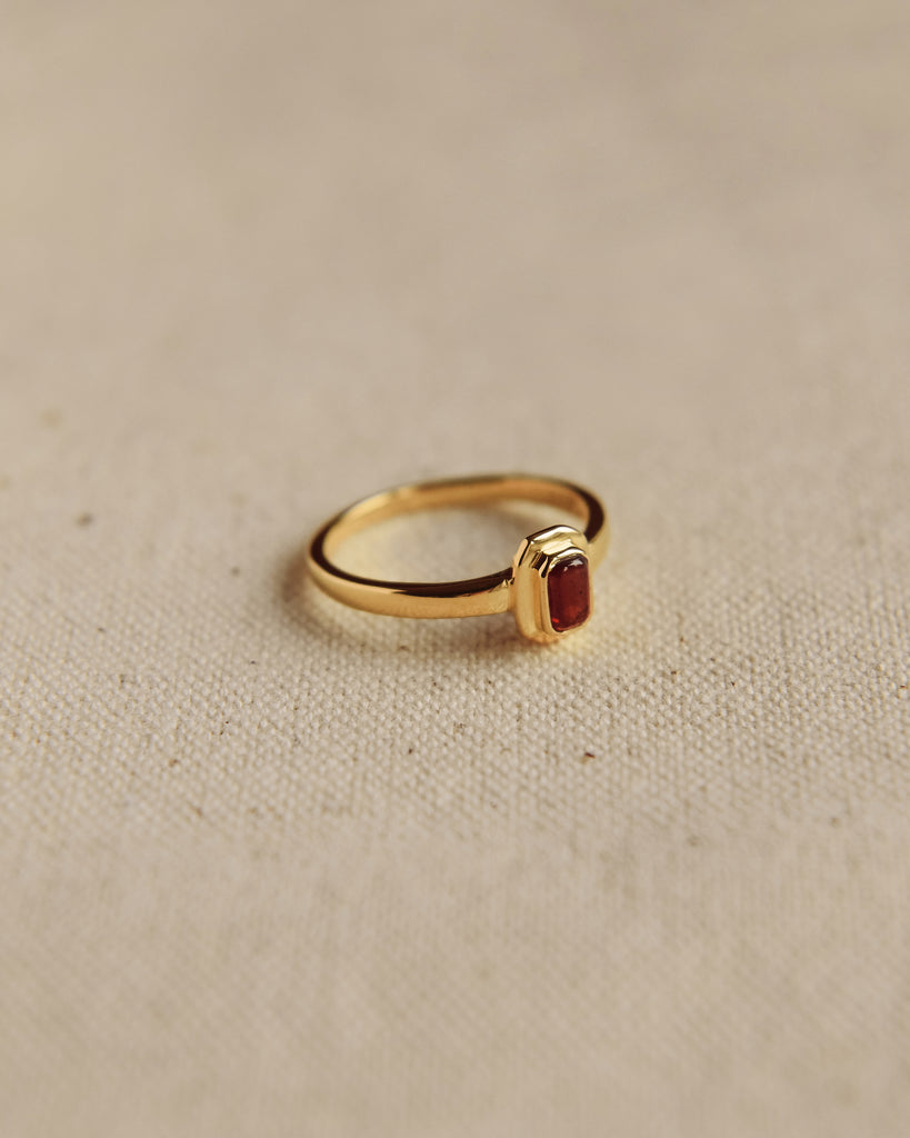 Frances Gold Vermeil Birthstone Ring - January