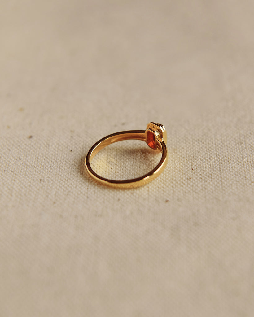 Frances Gold Vermeil Birthstone Ring - January