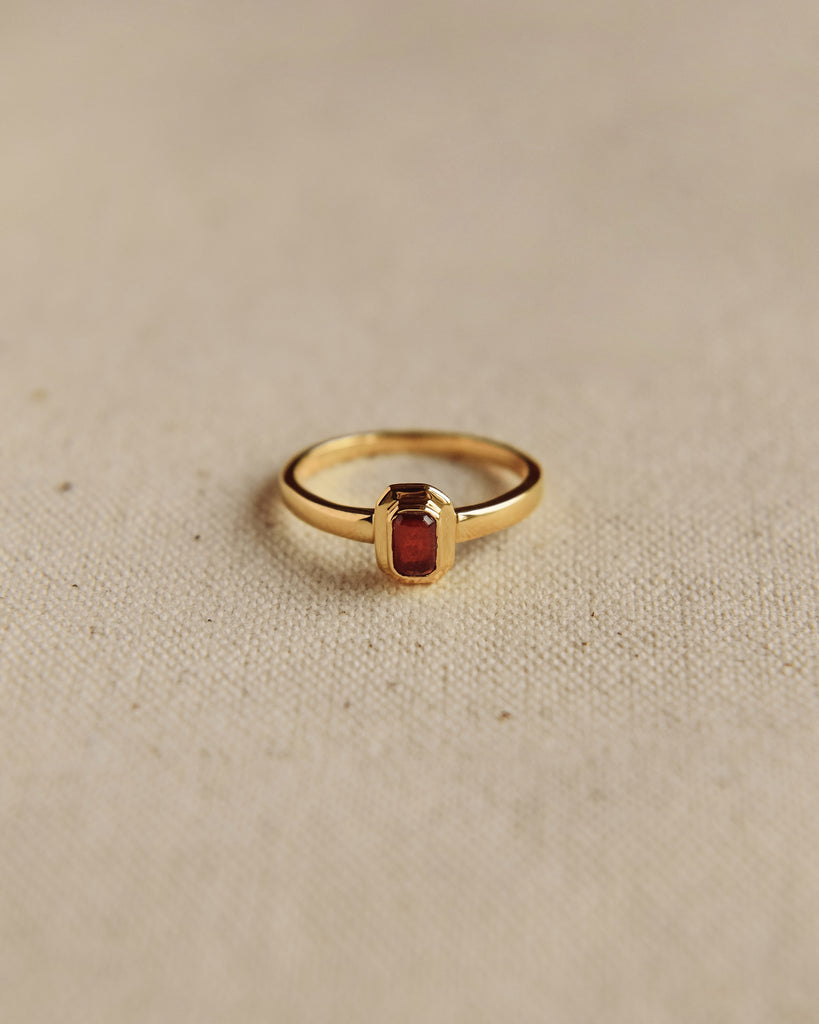 Frances Gold Vermeil Birthstone Ring - January