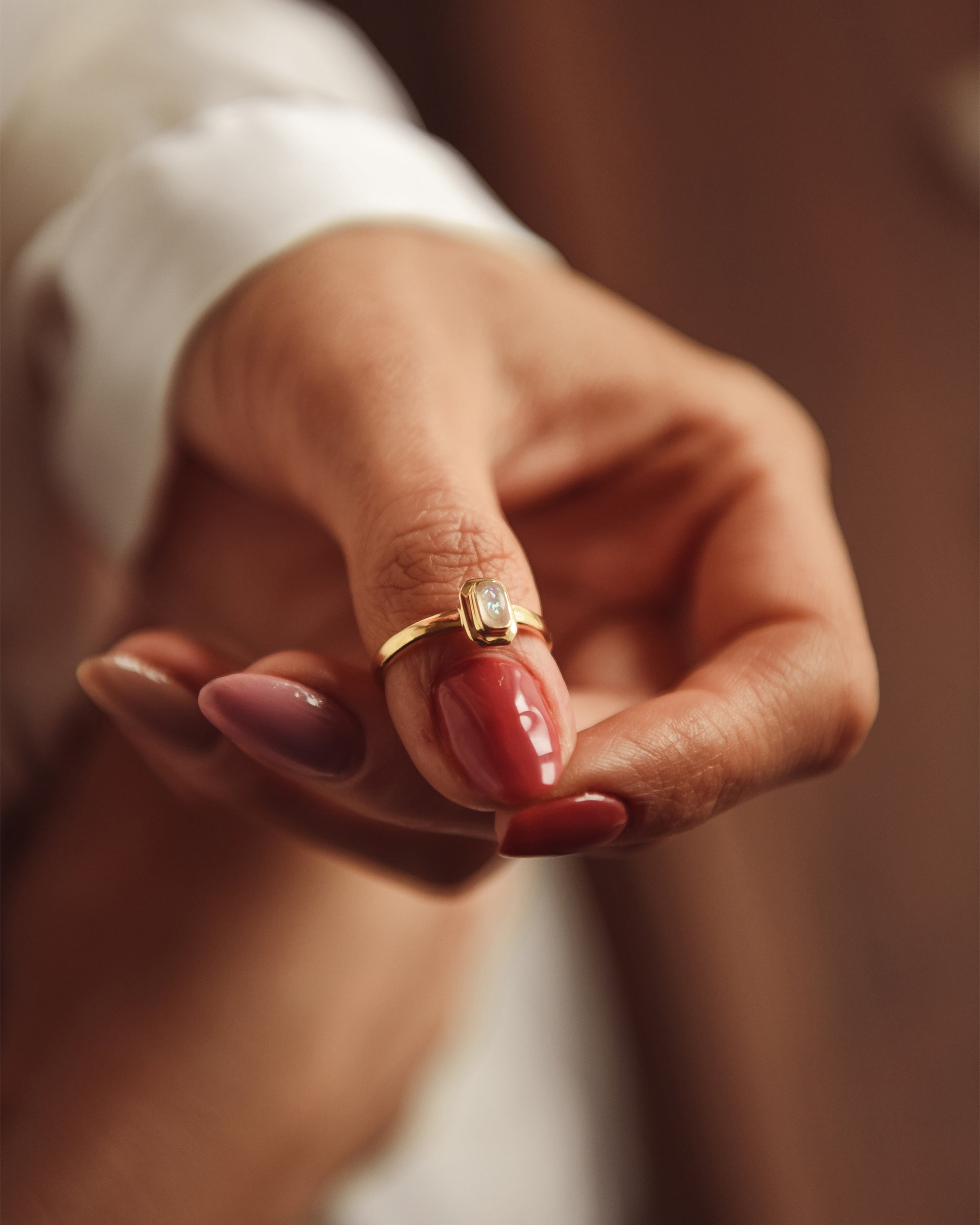 Frances Gold Vermeil Birthstone Ring - October