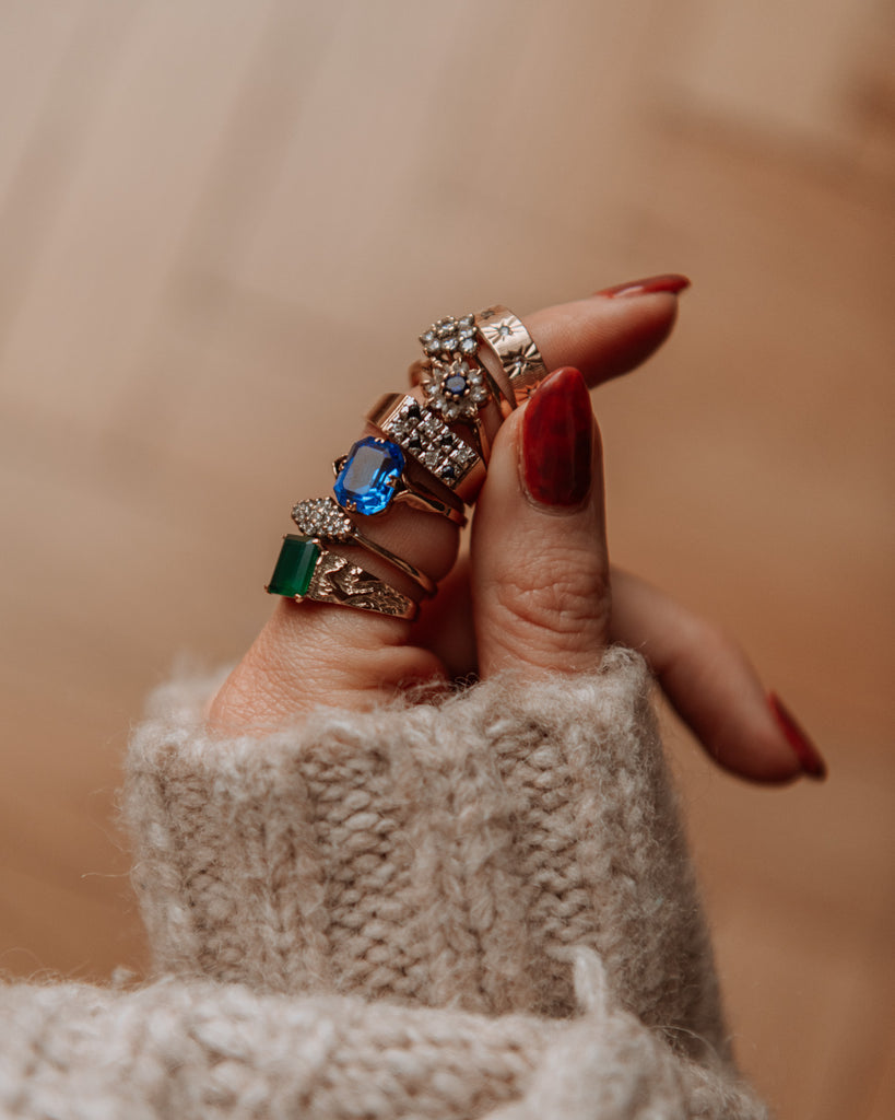 Augusta 9ct Gold Sapphire Cluster Ring