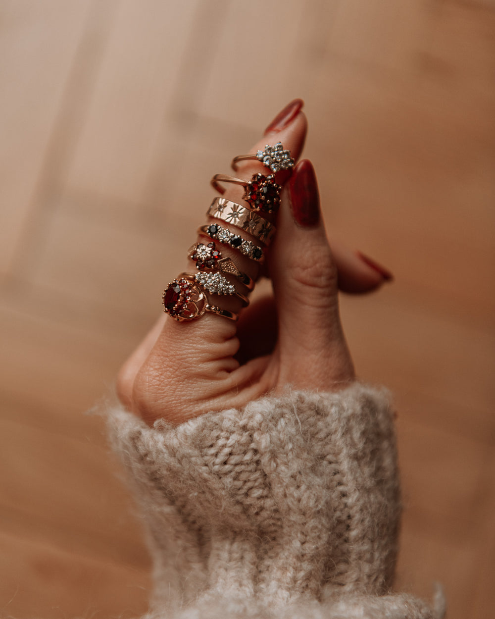 Imogen 9ct Gold Cluster Ring