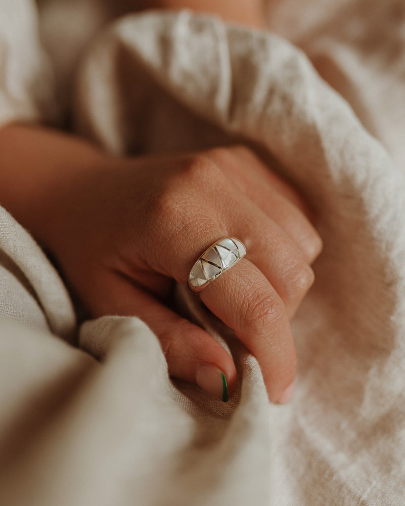 Ingrid Sterling Silver Mother of Pearl Ring