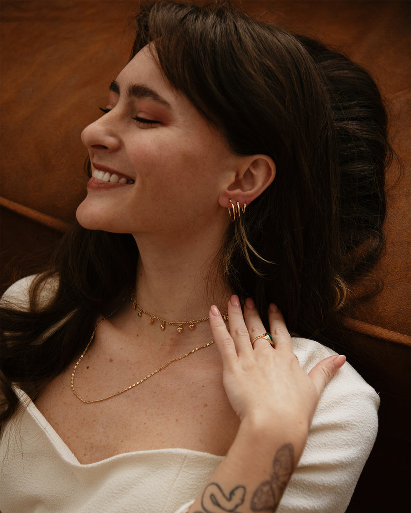 Irma Gold Vermeil 20mm Hoops Rock N Rose Rock n Rose