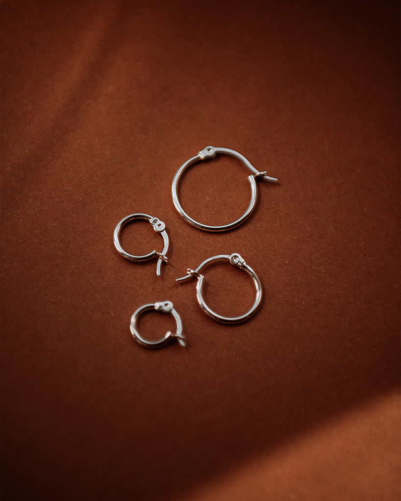 Irma Sterling Silver 10mm Hoops