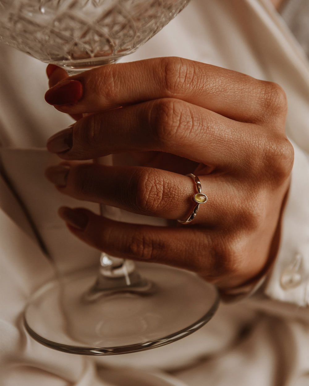 Joanie Sterling Silver Birthstone Ring - August