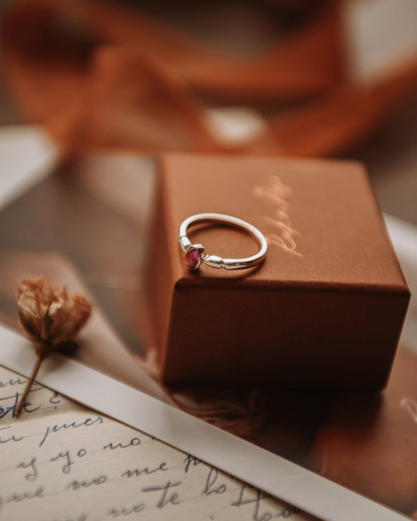 Joanie Sterling Silver Birthstone Ring - February