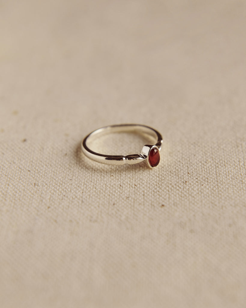 Joanie Sterling Silver Birthstone Ring - January