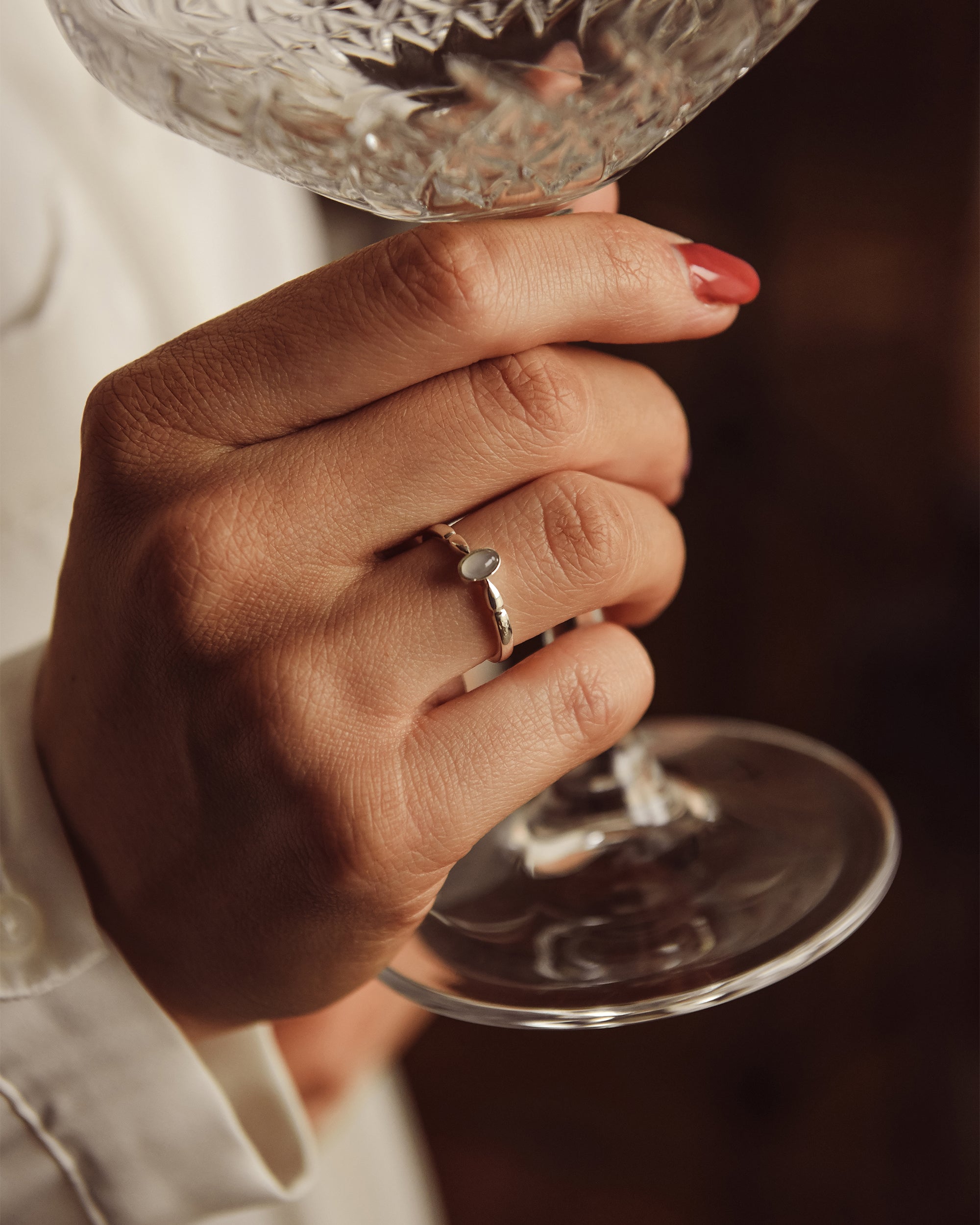Joanie Sterling Silver Birthstone Ring - March