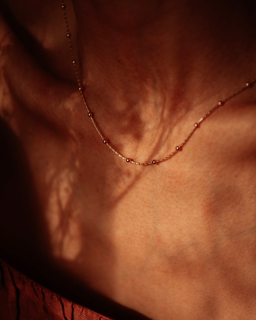 Laurel Gold Vermeil Beaded Chain Necklace