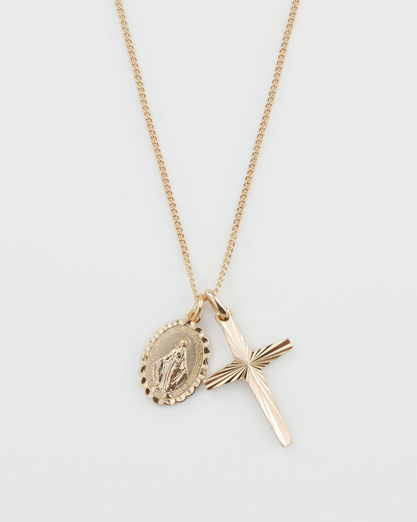 Magdalene Gold Vermeil Double Pendant Necklace