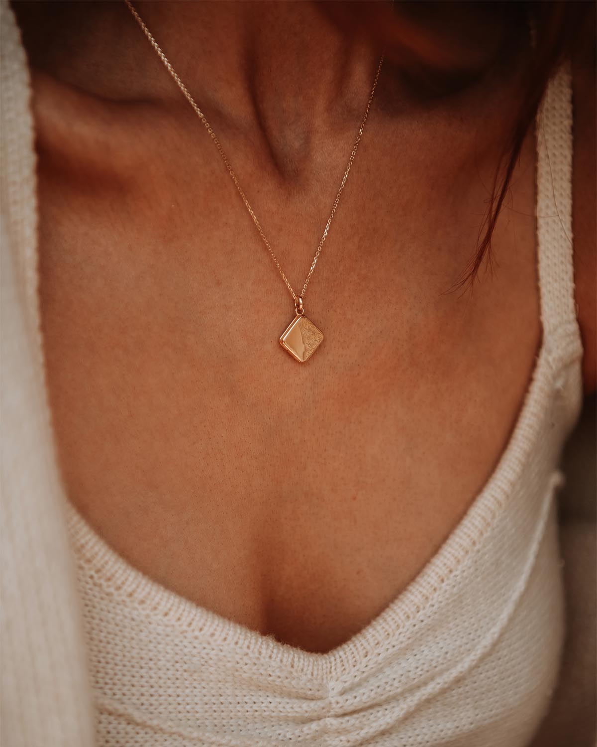 Margaret Gold Vermeil Locket Necklace