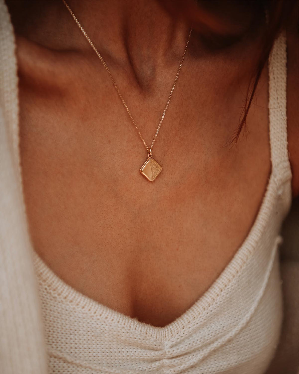 Margaret Gold Vermeil Locket Necklace