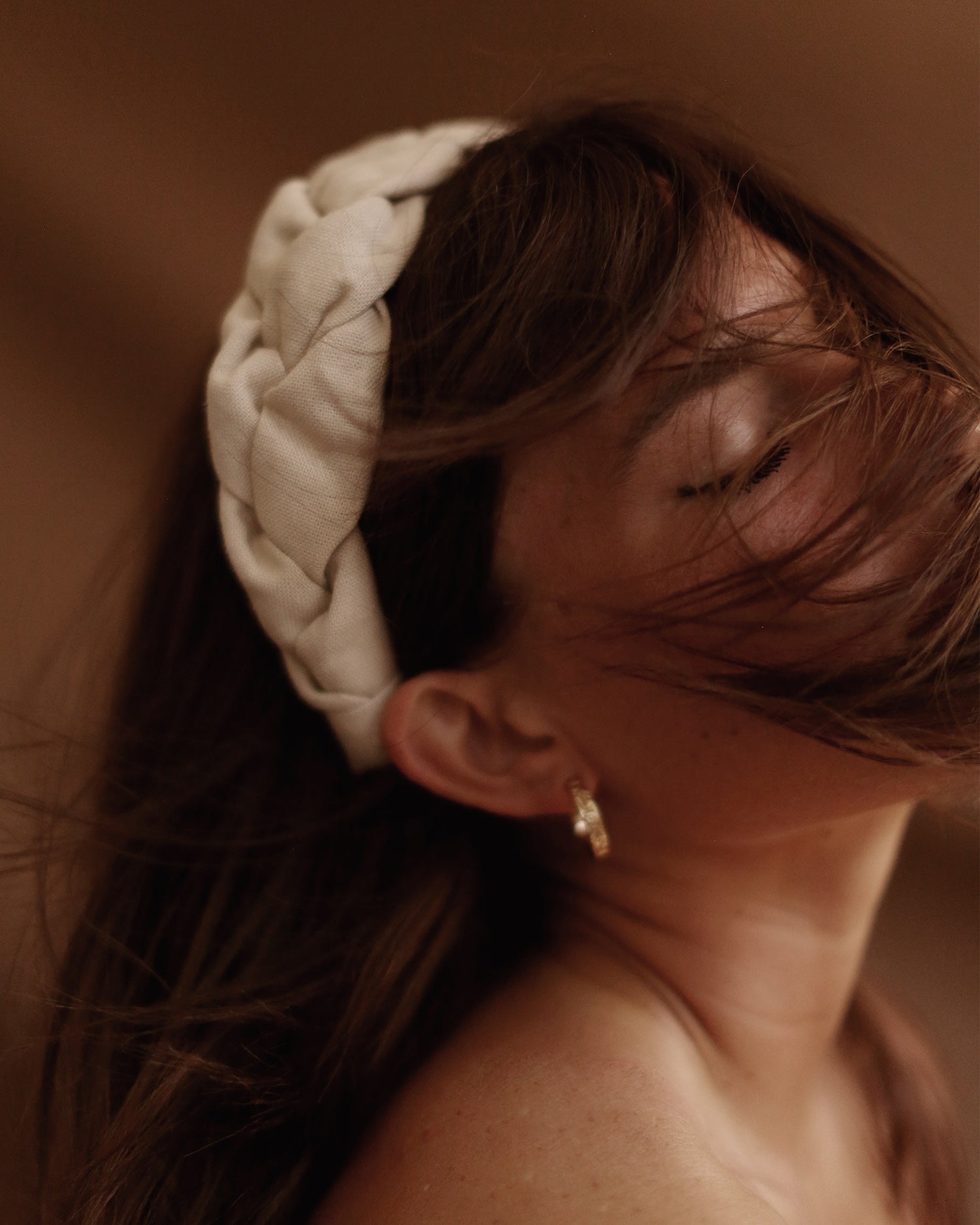 Image of Millicent Natural Linen Plaited Headband