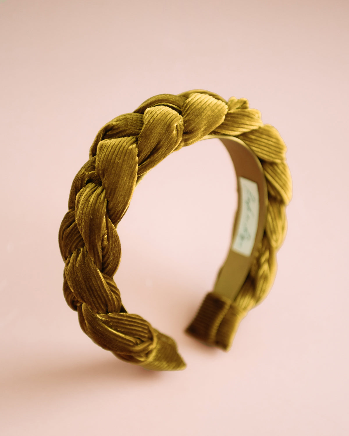 Image of Millicent Honey Velvet Plaited Headband