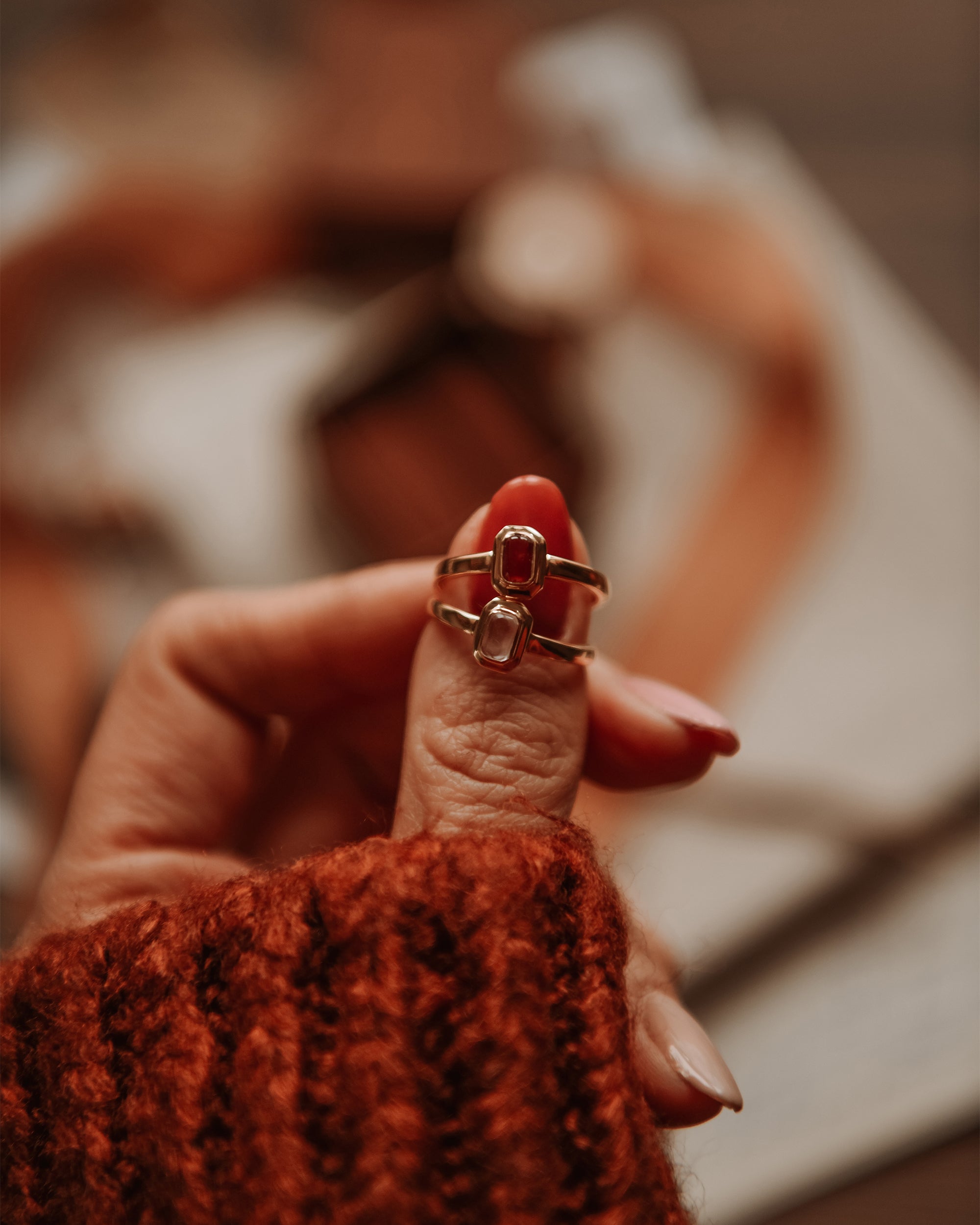 Frances Gold Vermeil Birthstone Ring - January