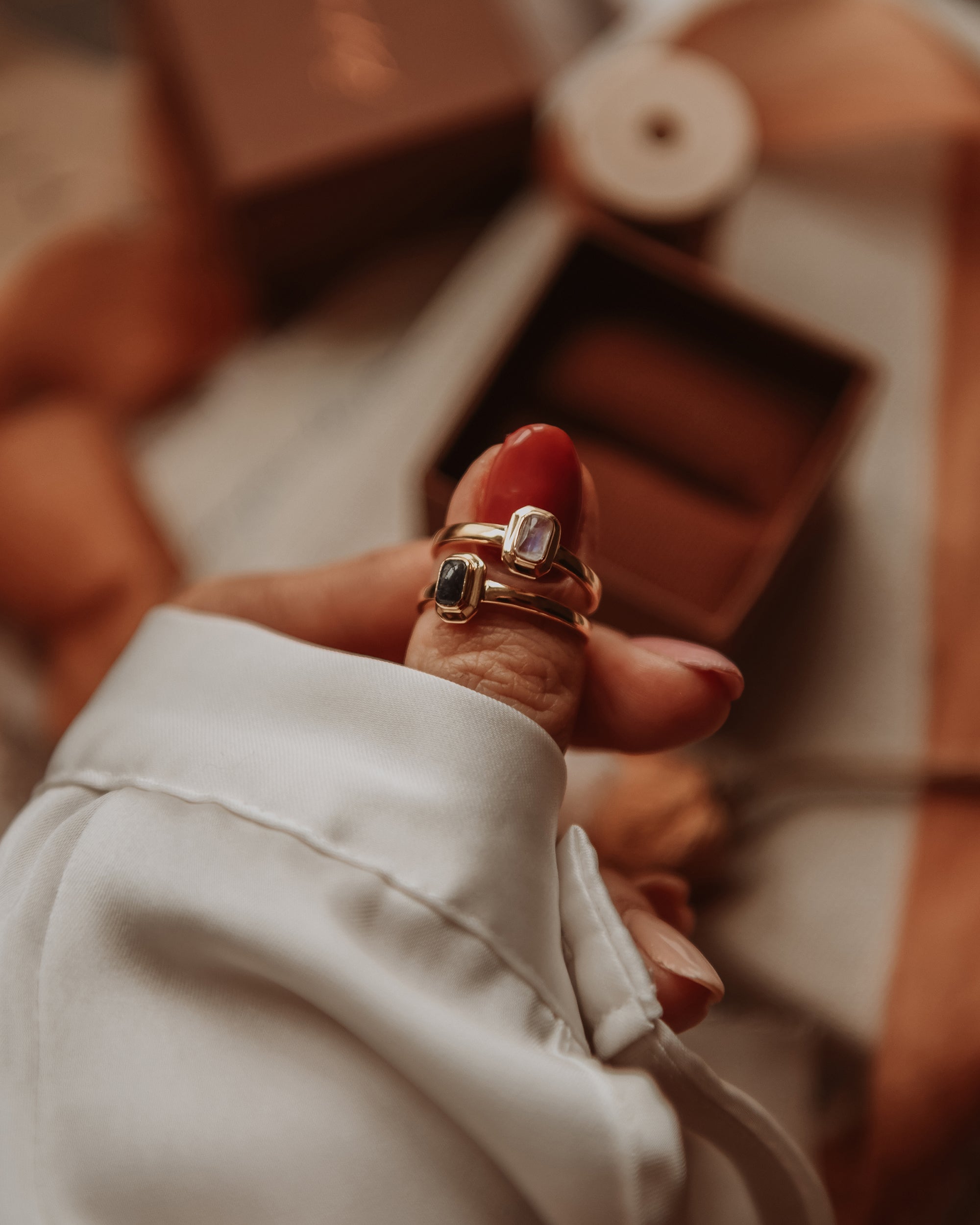 Frances Gold Vermeil Birthstone Ring - September