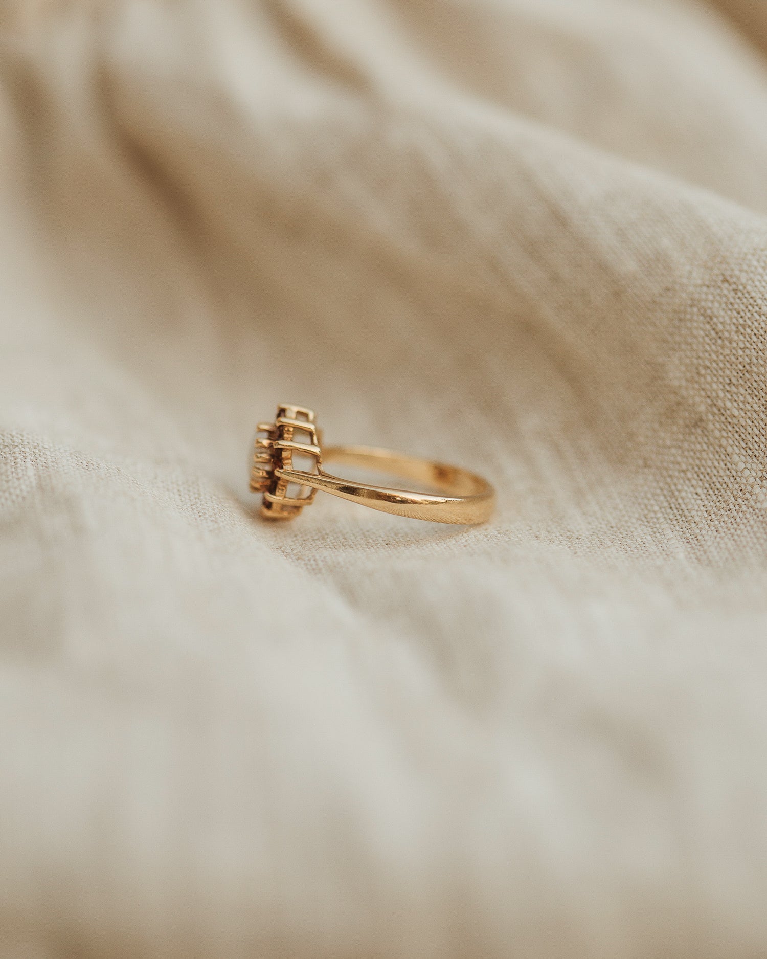 Winifred 9ct Gold Garnet & Opal Ring
