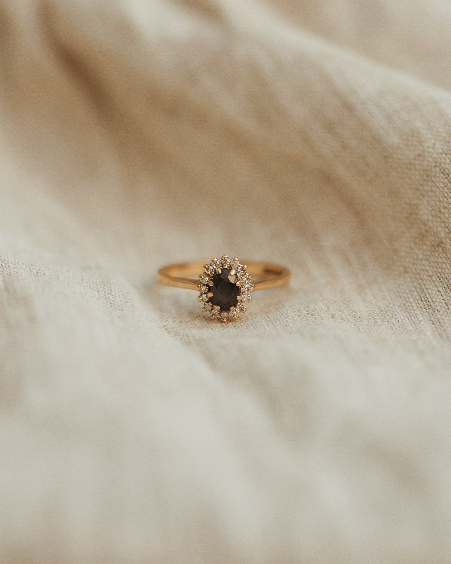 Image of Violet 9ct Gold Sapphire & Diamond Ring