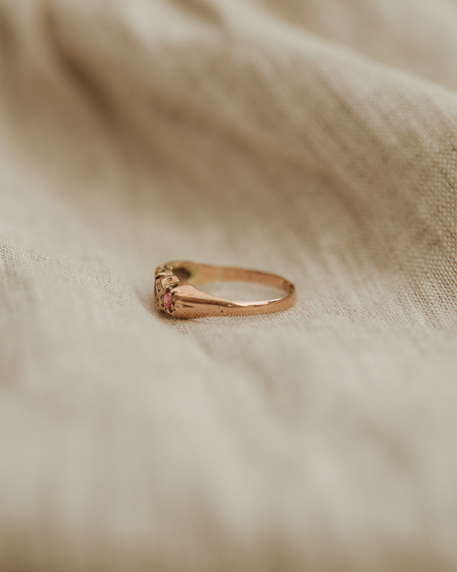 Sylvia 1890 9ct Gold Ruby & Diamond Ring