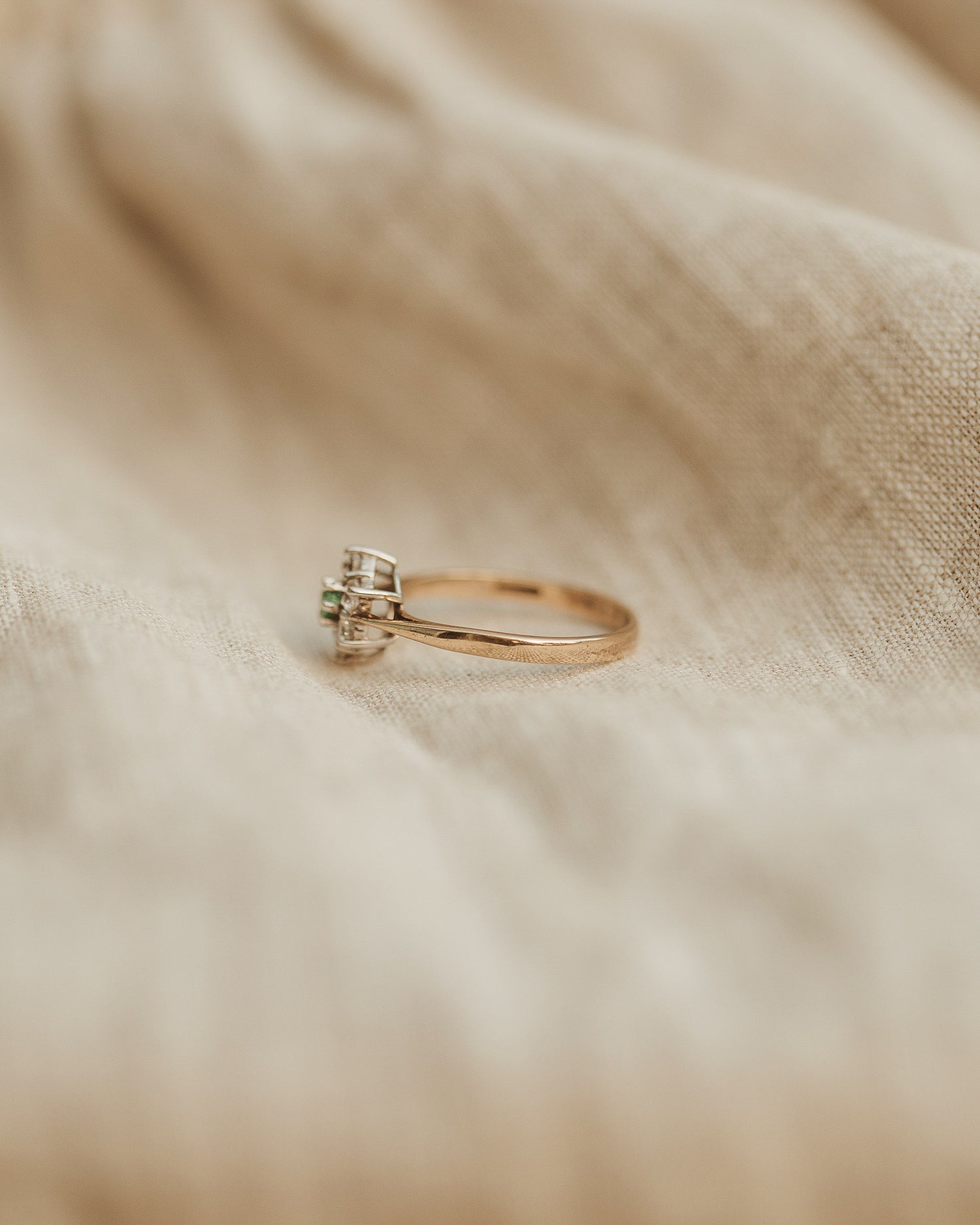 Sarafina 9ct Gold Emerald Cluster Ring