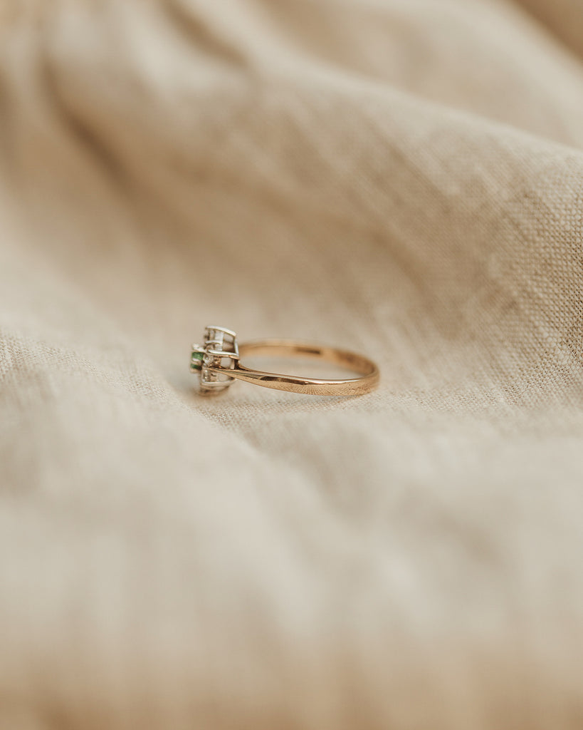Sarafina 9ct Gold Emerald Cluster Ring