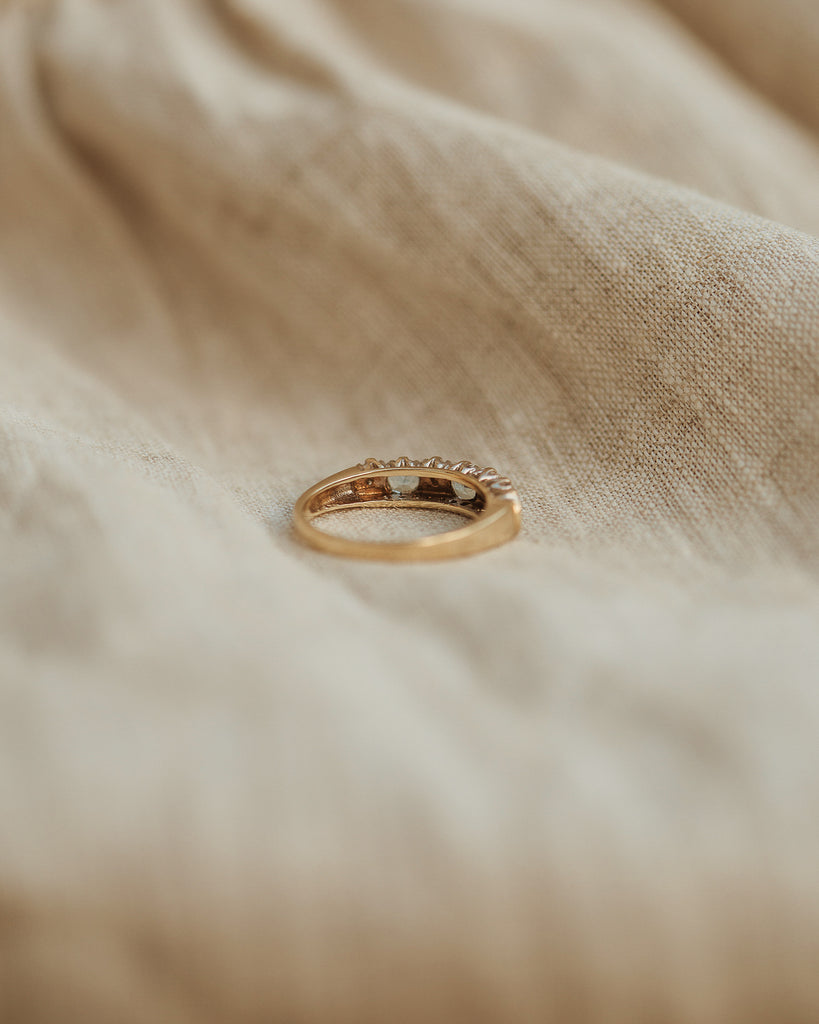 Aubrey 9ct Gold Aquamarine & Diamond Ring