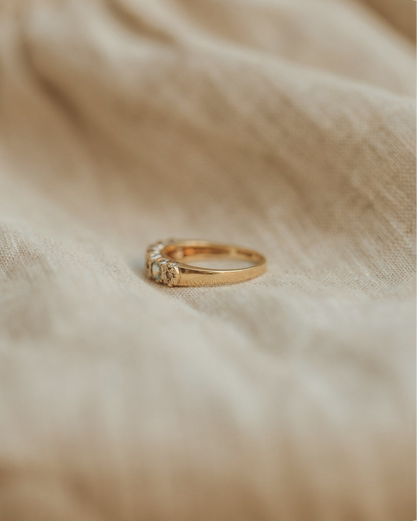 Aubrey 9ct Gold Aquamarine & Diamond Ring