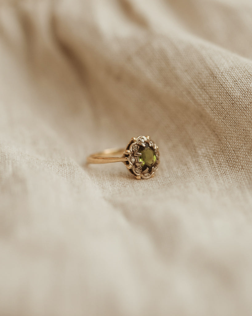 Dahlia 9ct Gold Tourmaline & Diamond Ring